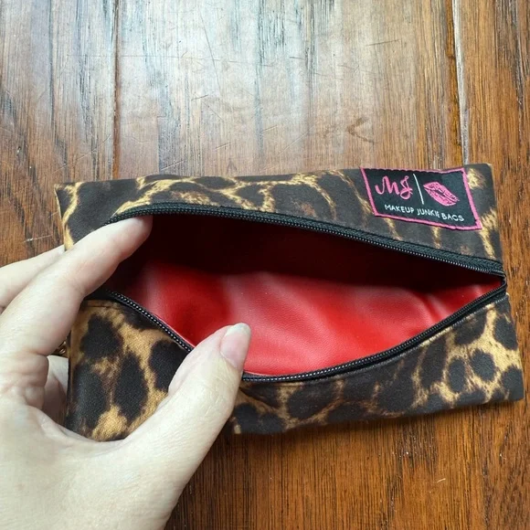 Leopard Mini Makeup Junkie Bag with red tassel - Picture 4 of 4